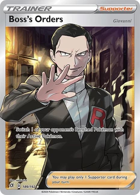 Boss's Orders Rebel Clash 189 Pokémon card