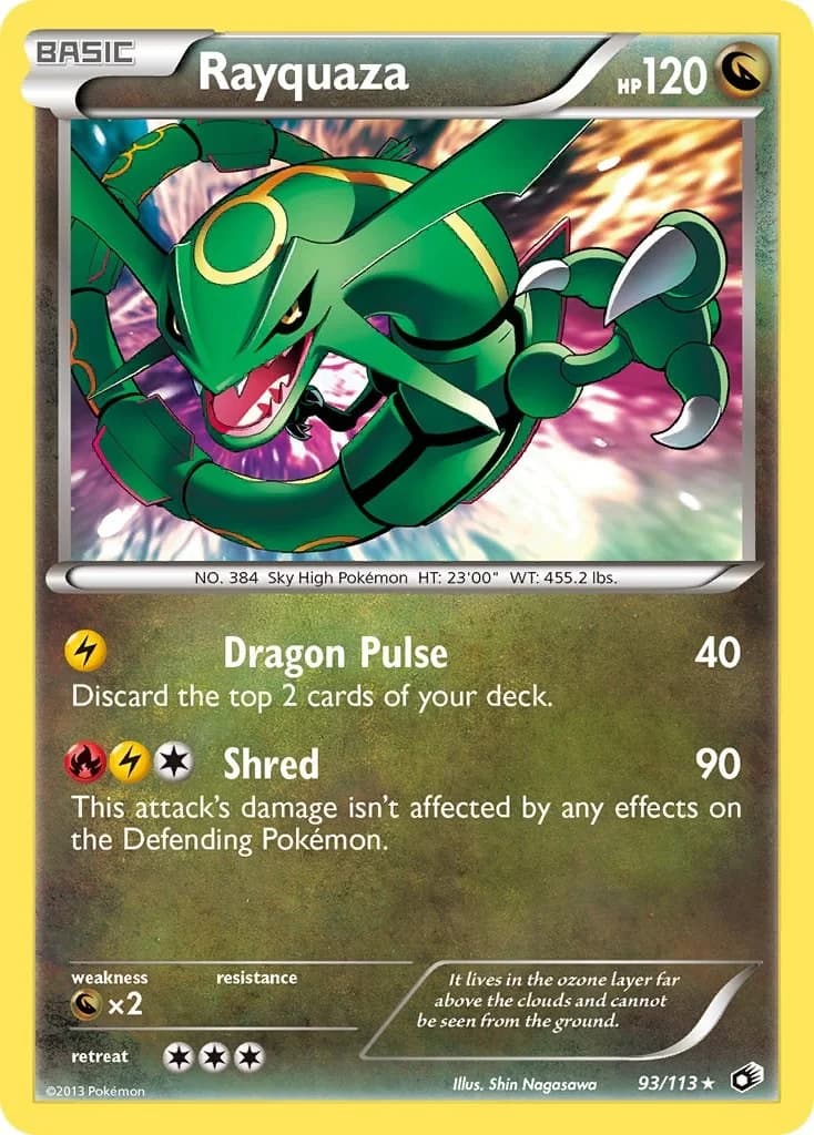 Rayquaza [Reverse Holo] Legendary Treasures 93 Pokémon card