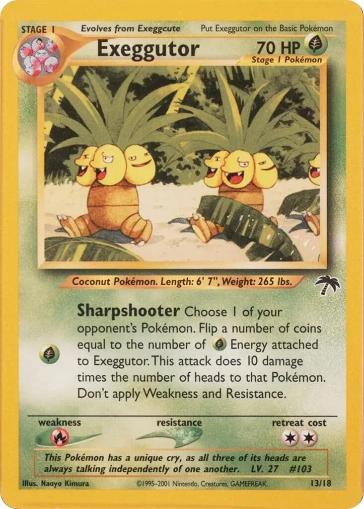 Exeggutor Southern Islands 13 Pokémon card