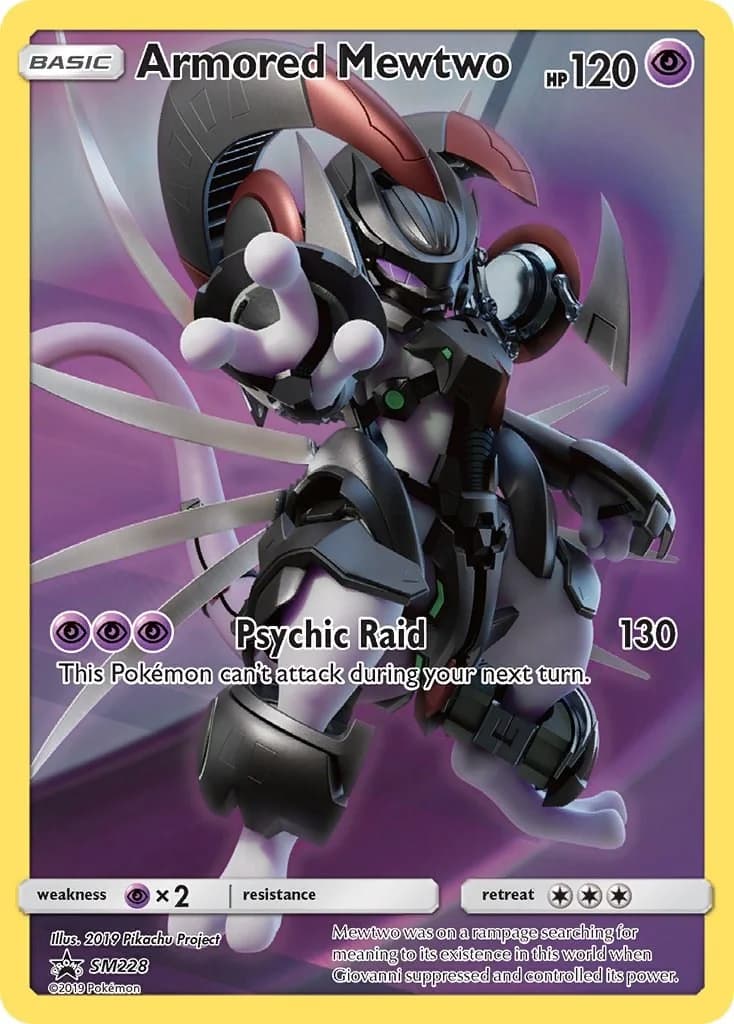 Armored Mewtwo Promo SM228 Pokémon card