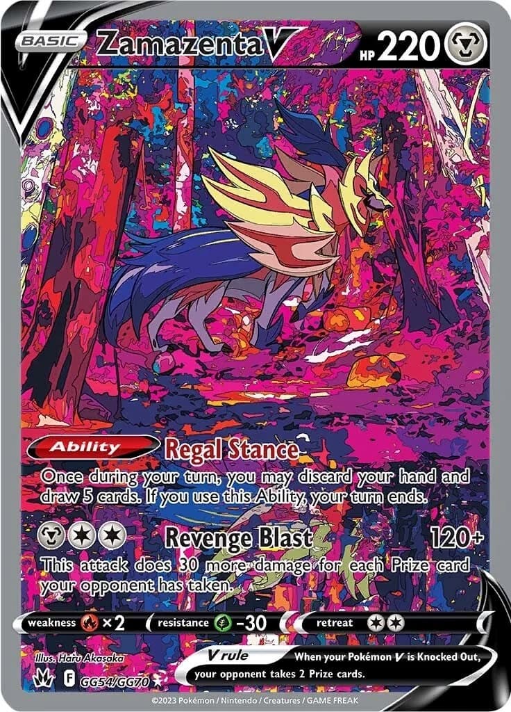 Zamazenta V Crown Zenith GG54 Pokémon card