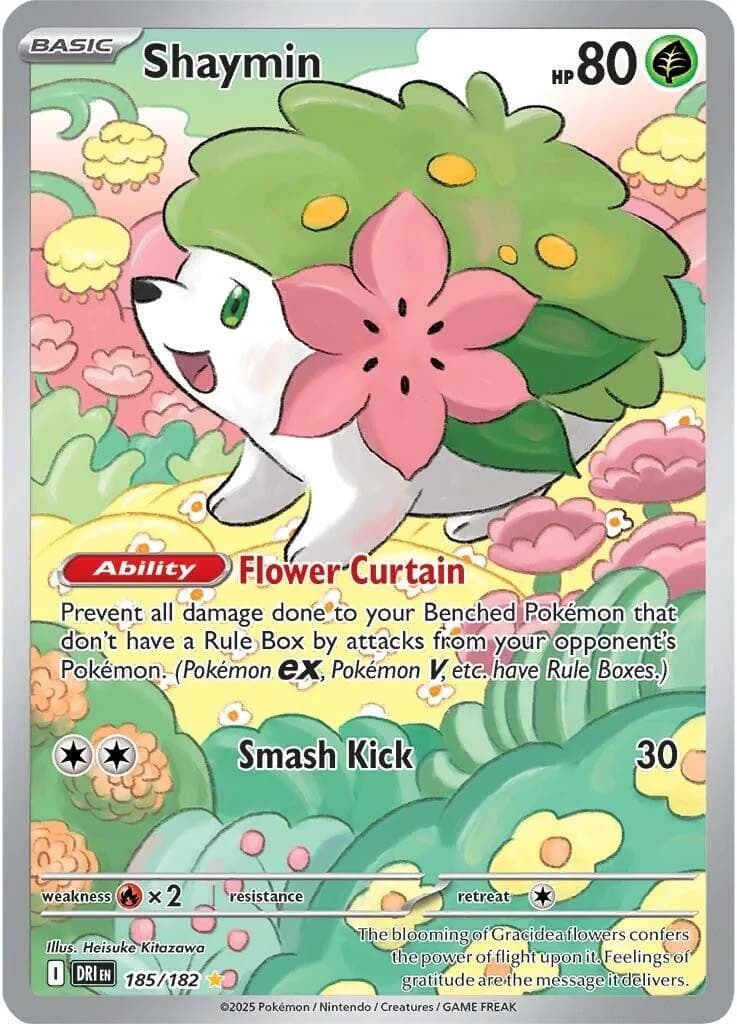 Shaymin Destined Rivals 185 Pokémon card