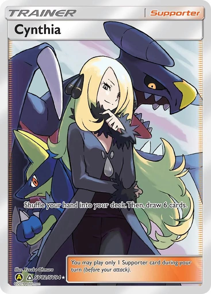 Cynthia Hidden Fates SV82 Pokémon card