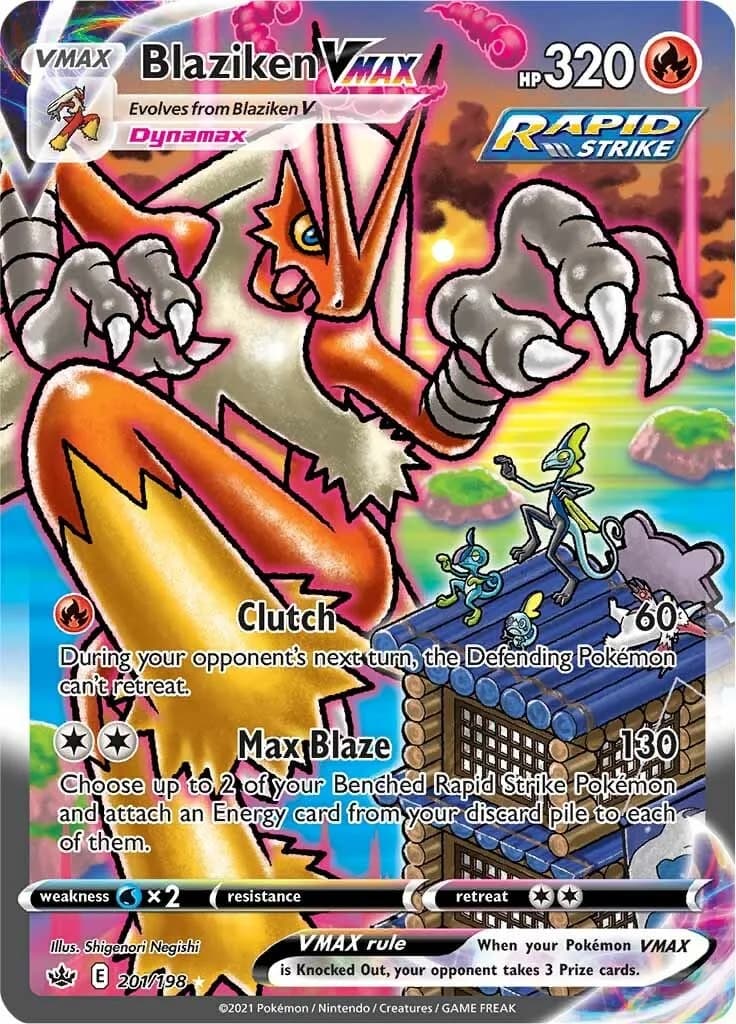 Blaziken VMAX Chilling Reign 201 Pokémon card