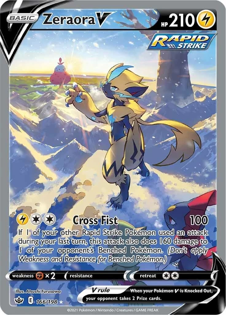 Zeraora V Chilling Reign 166 Pokémon card