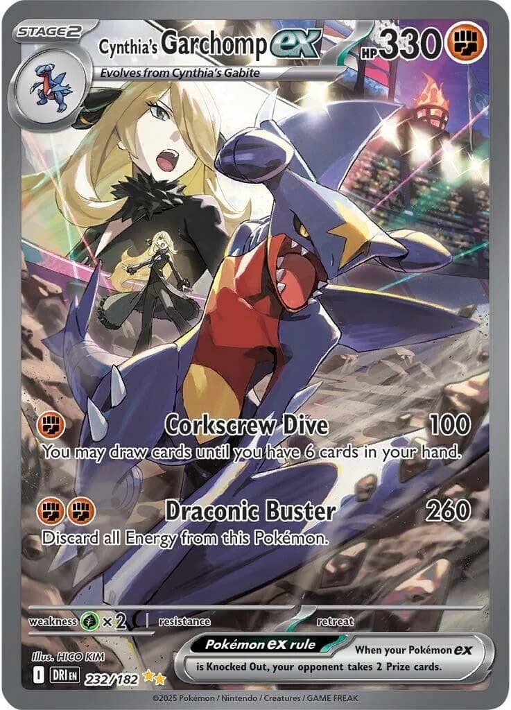 Cynthia's Garchomp ex Destined Rivals 232 Pokémon card