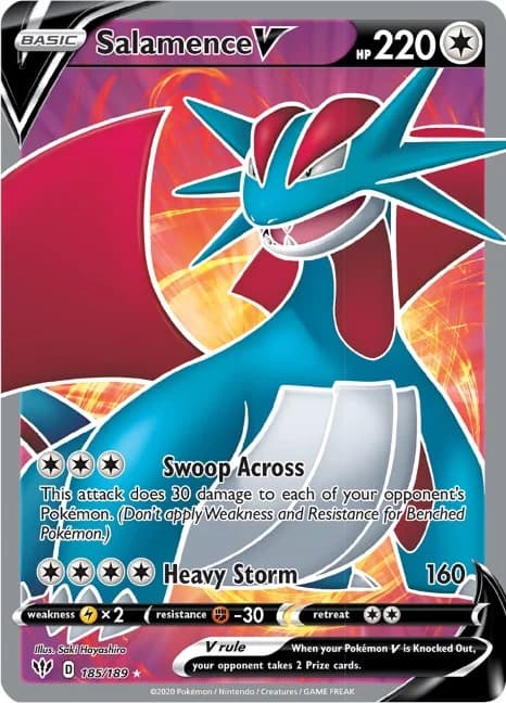 Salamence V Darkness Ablaze 185 Pokémon card
