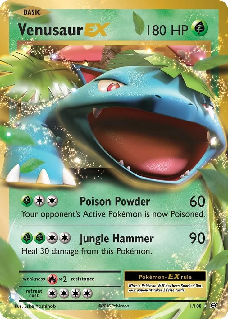 Venusaur EX Evolutions 1 Pokémon card