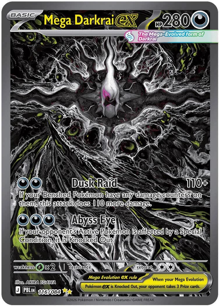 Mega Darkrai ex Pitch Black 116 Pokémon card