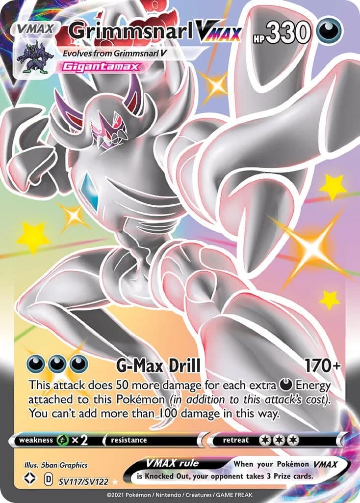 Grimmsnarl VMAX Shining Fates SV117 Pokémon card