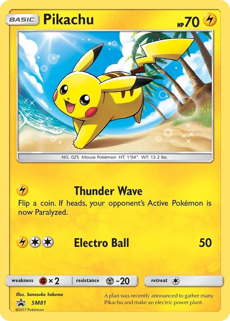 Pikachu Promo SM81 Pokémon card