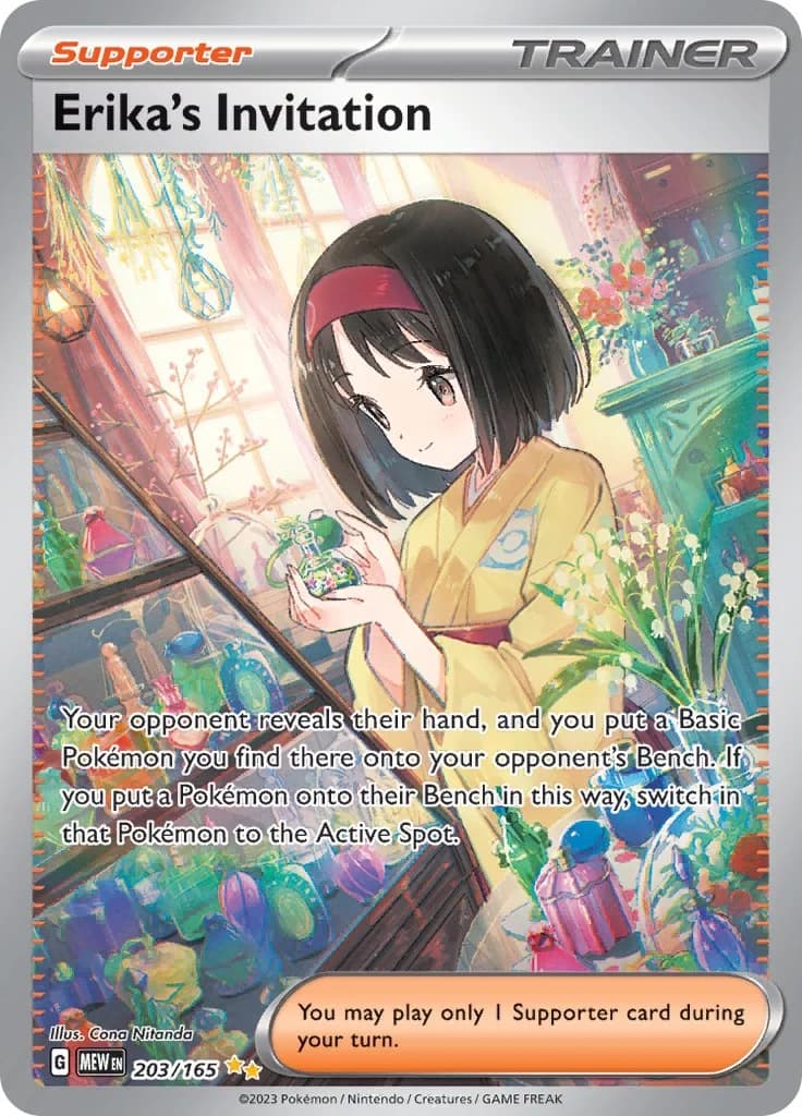 Erika's Invitation Scarlet & Violet 151 203 Pokémon card
