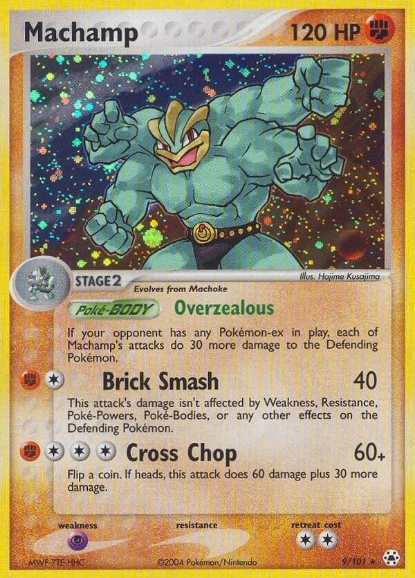 Machamp Hidden Legends 9 Pokémon card