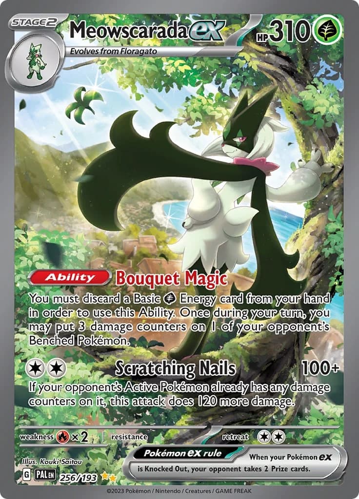 Meowscarada ex Paldea Evolved 256 Pokémon card