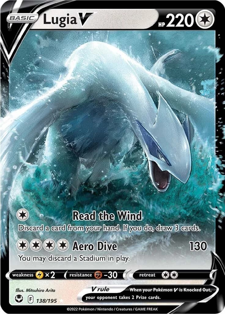 Lugia V Silver Tempest 138 Pokémon card
