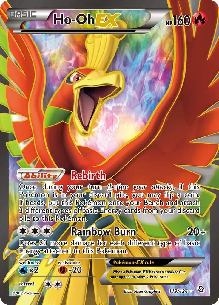 Ho-Oh EX Dragons Exalted 119 Pokémon card