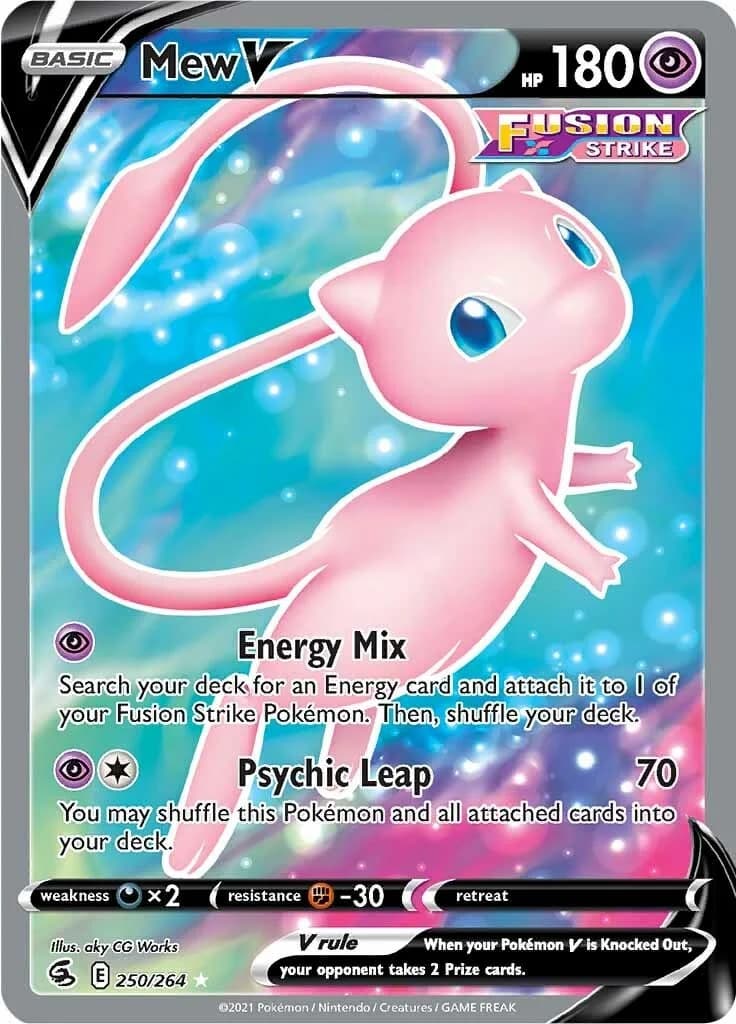Mew V Fusion Strike 250 Pokémon card