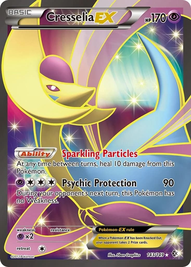 Cresselia EX Boundaries Crossed 143 Pokémon card