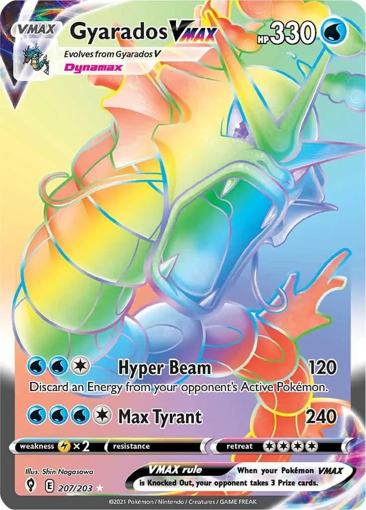 Gyarados VMAX Evolving Skies 207 Pokémon card