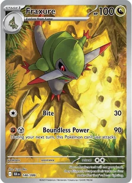 Fraxure Black Bolt 146 Pokémon card