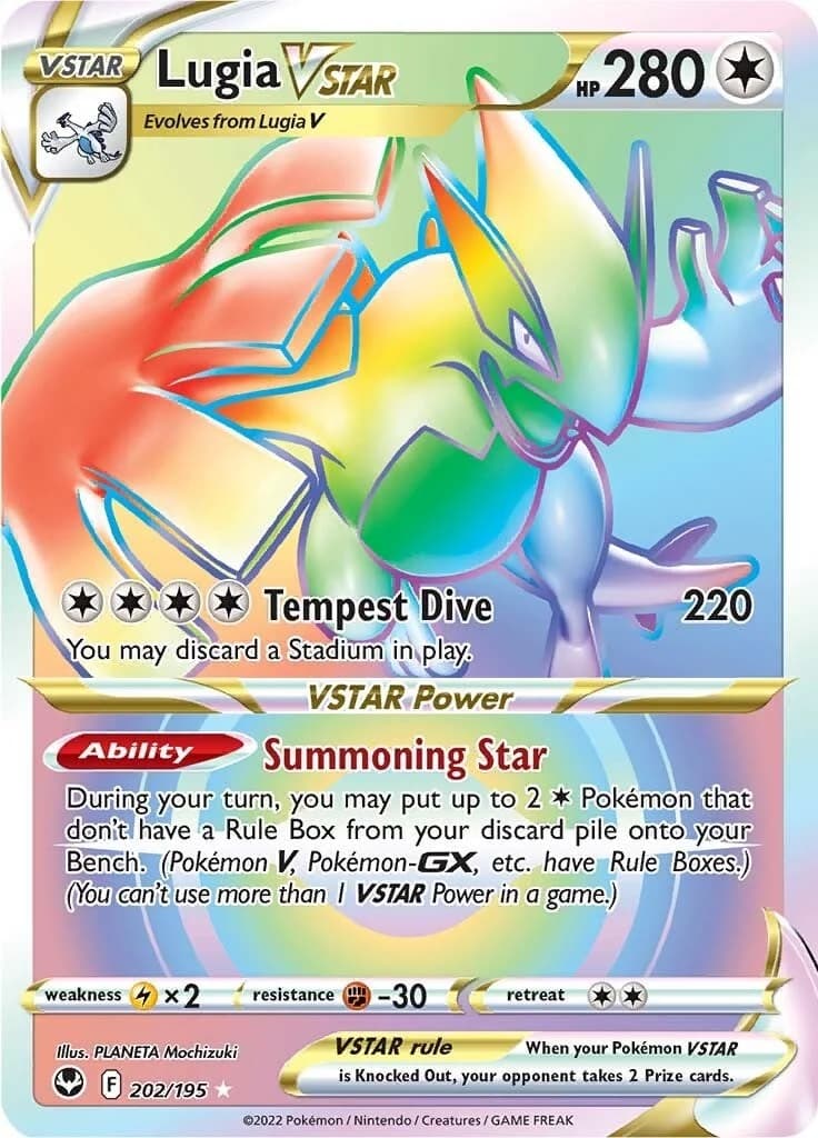 Lugia VSTAR Silver Tempest 202 Pokémon card