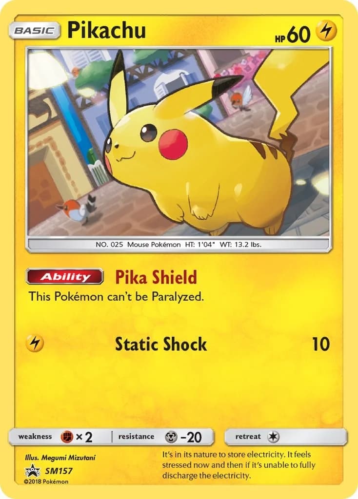 Pikachu Promo SM157 Pokémon card