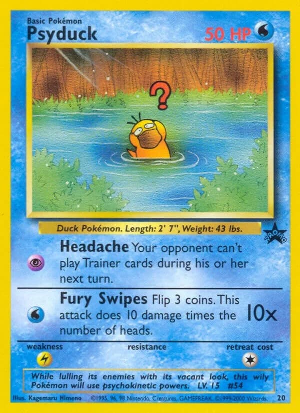 Psyduck Promo 20 Pokémon card