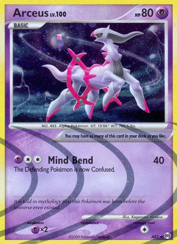 Arceus Arceus AR7 Pokémon card