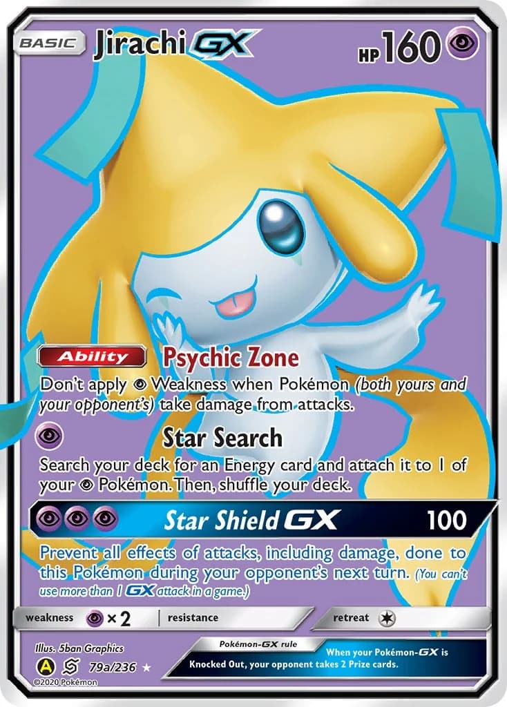 Jirachi GX Unified Minds 79a Pokémon card