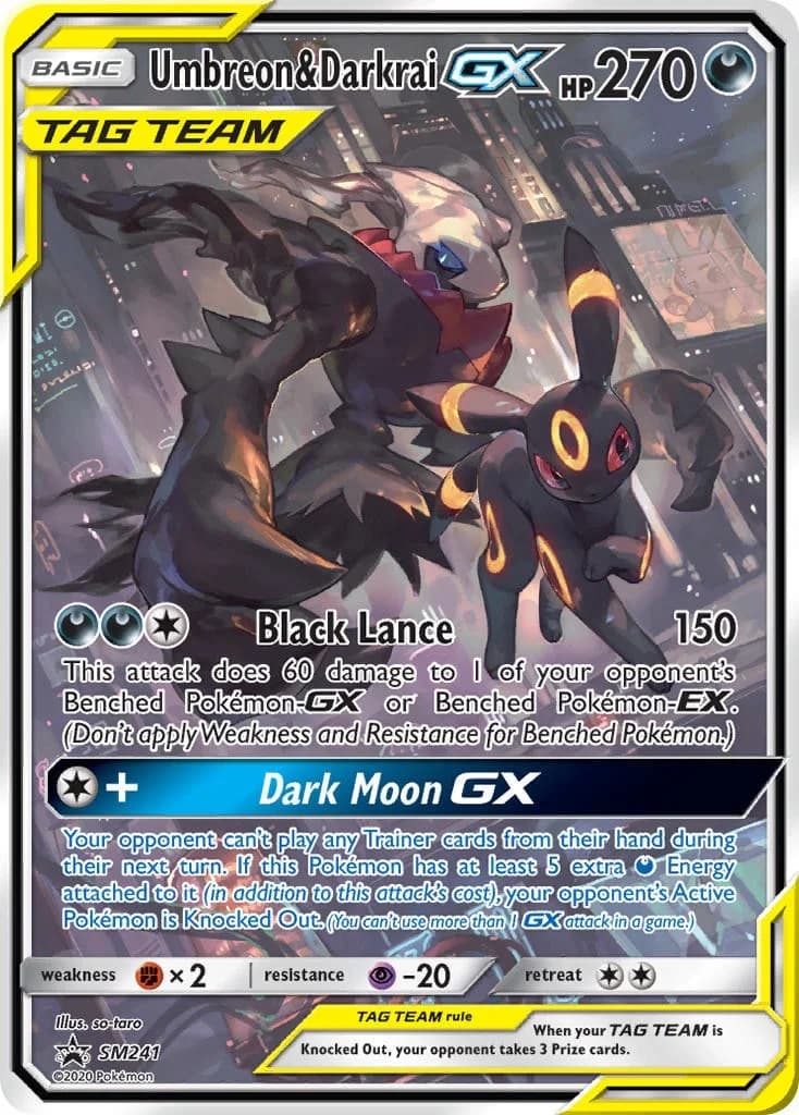 Umbreon & Darkrai GX Promo SM241 Pokémon card