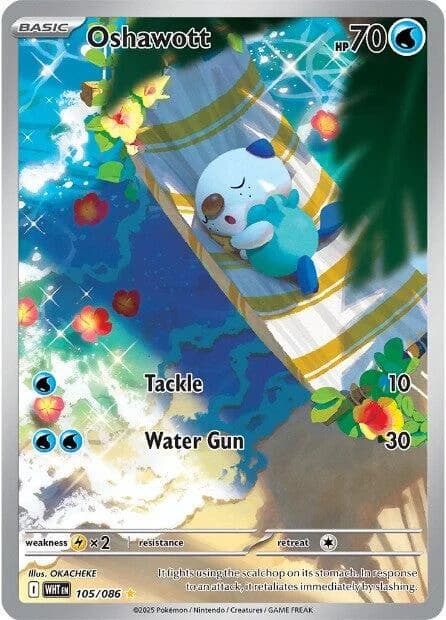 Oshawott White Flare 105 Pokémon card