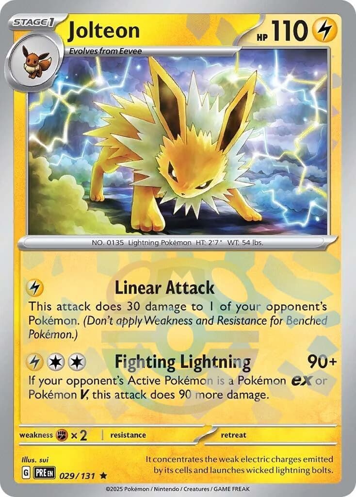 Jolteon [Master Ball] Prismatic Evolutions 29 Pokémon card