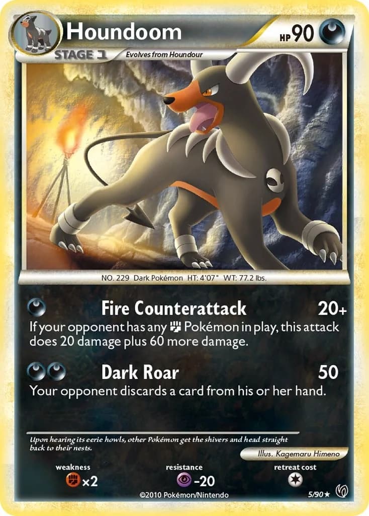 Houndoom Undaunted 5 Pokémon card