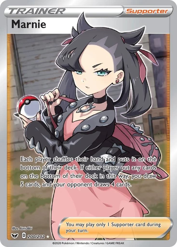 Marnie Sword & Shield 200 Pokémon card