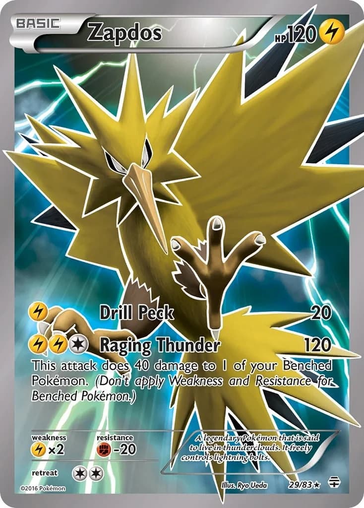 Zapdos Generations 29 Pokémon card