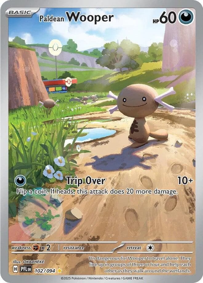 Paldean Wooper Phantasmal Flames 102 Pokémon card