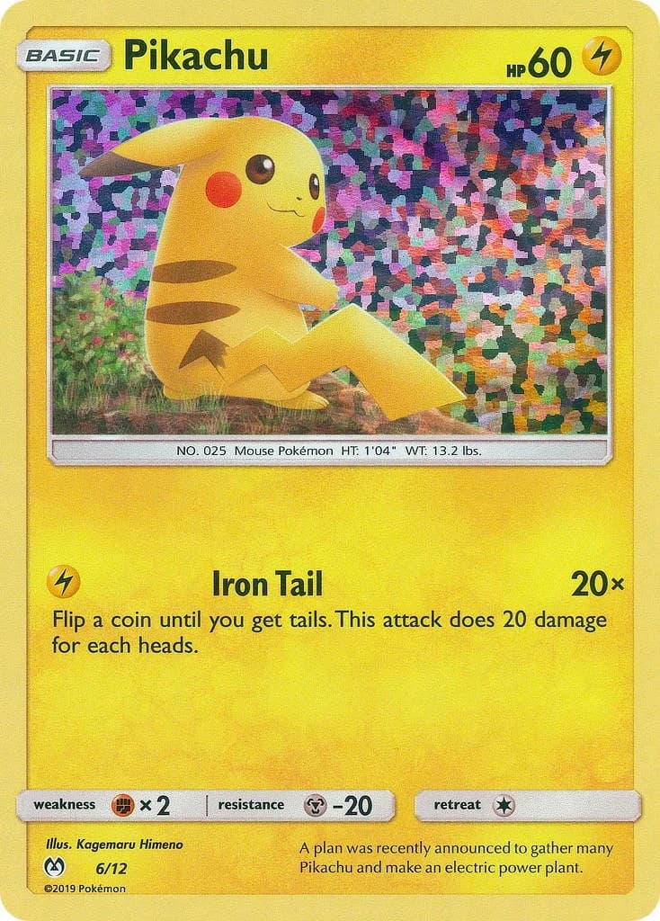 Pikachu McDonalds 2019 6 Pokémon card