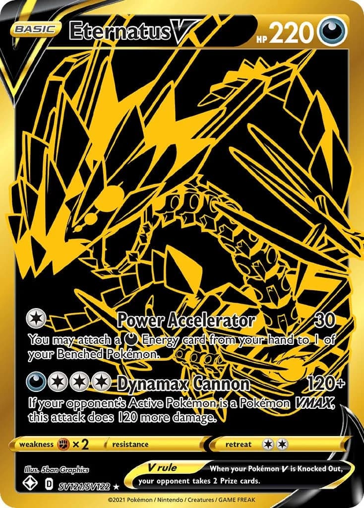 Eternatus V Shining Fates SV121 Pokémon card