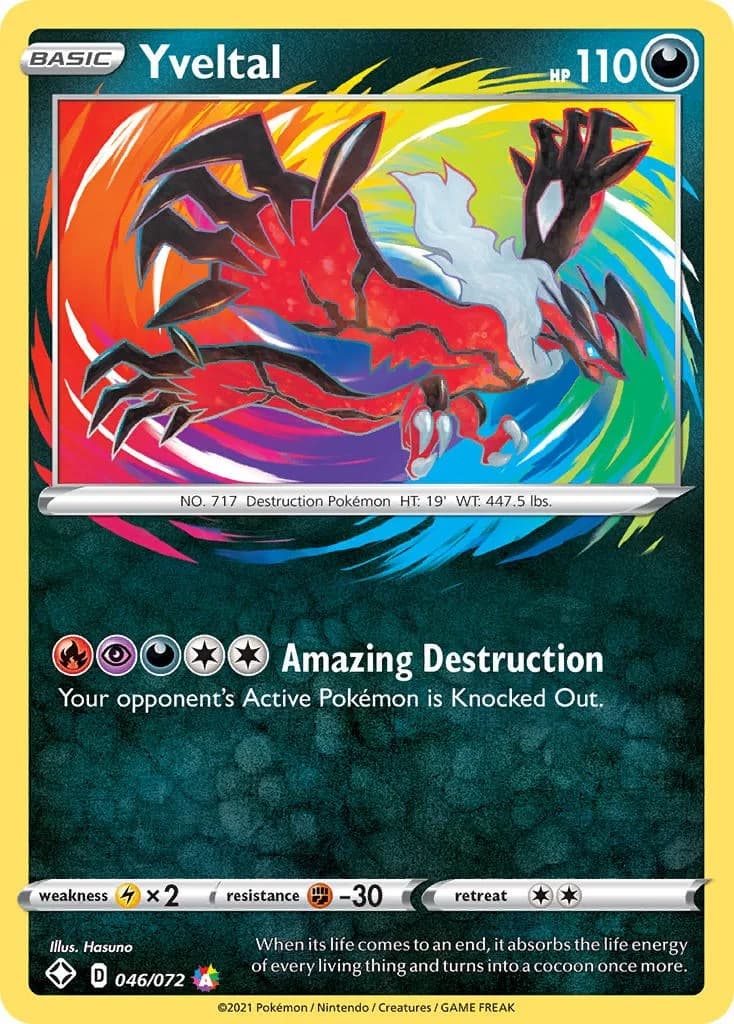 Yveltal Shining Fates 46 Pokémon card