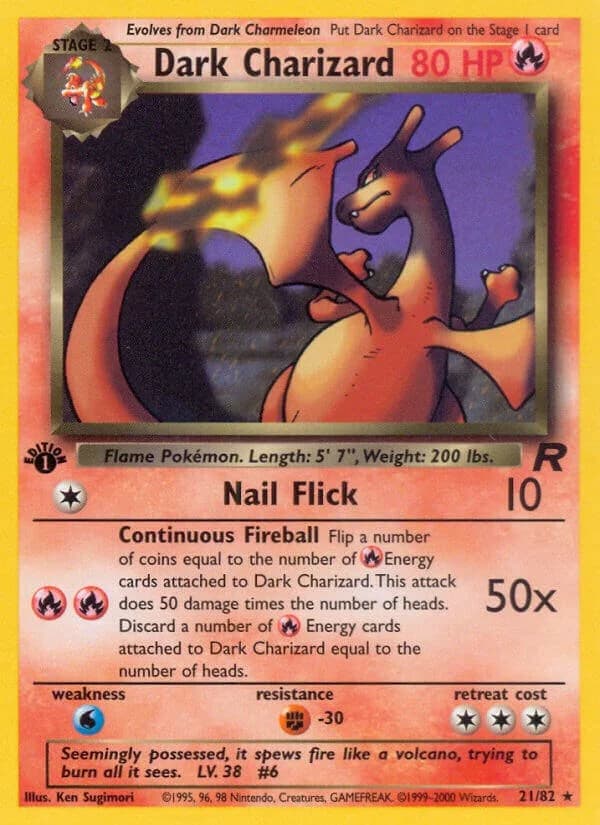 Dark Charizard [1st Edition] Team Rocket 21 Pokémon card