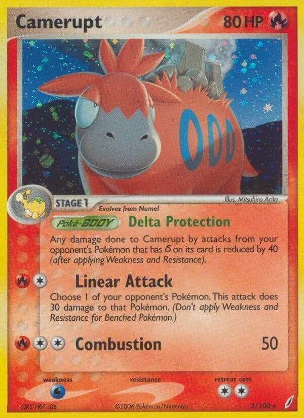 Camerupt Crystal Guardians 3 Pokémon card