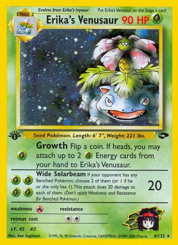 Erika's Venusaur [1st Edition] Gym Challenge 4 Pokémon card