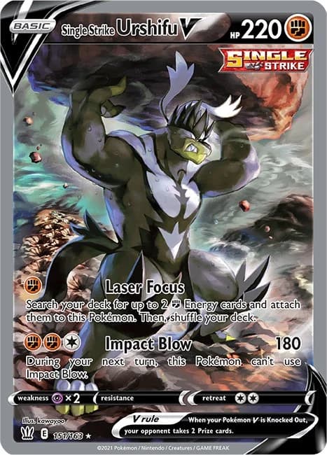 Single Strike Urshifu V Battle Styles 151 Pokémon card