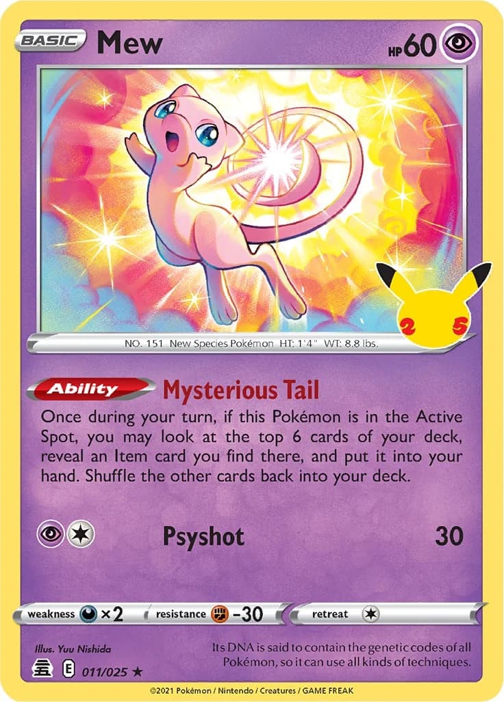 Mew Celebrations 11 Pokémon card