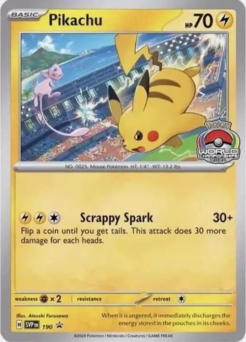 Pikachu Promo 190 Pokémon card