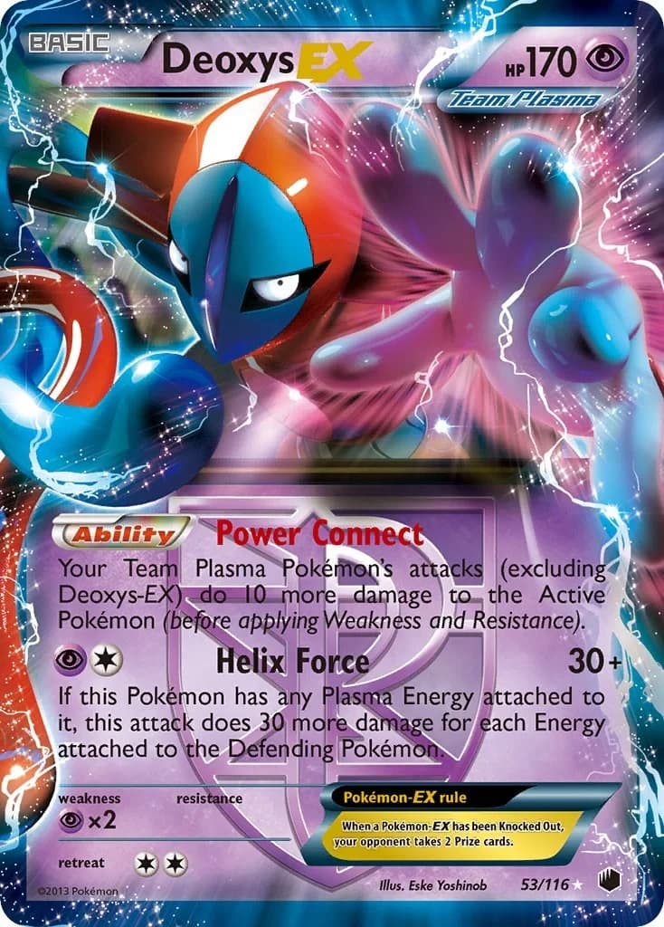 Deoxys EX Plasma Freeze 53 Pokémon card