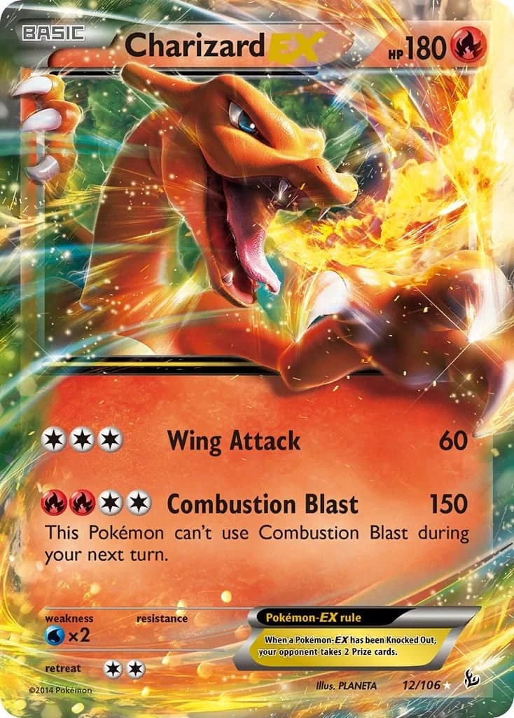 Charizard EX Flashfire 12 Pokémon card