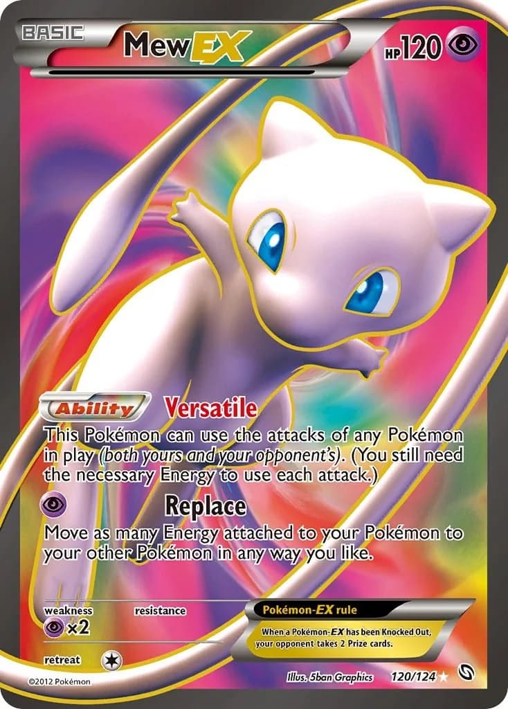 Mew EX Dragons Exalted 120 Pokémon card