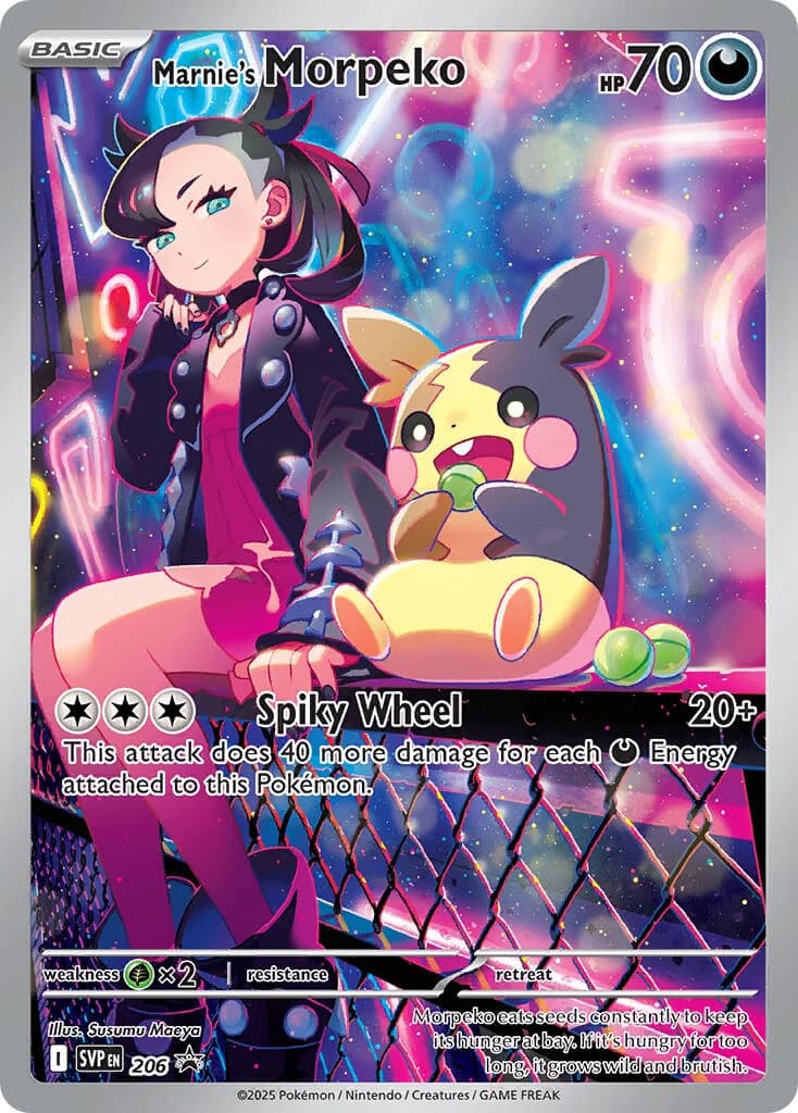 Marnie's Morpeko Promo 206 Pokémon card
