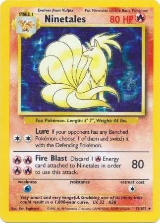Ninetales [Unlimited] Base Set 12 Pokémon card